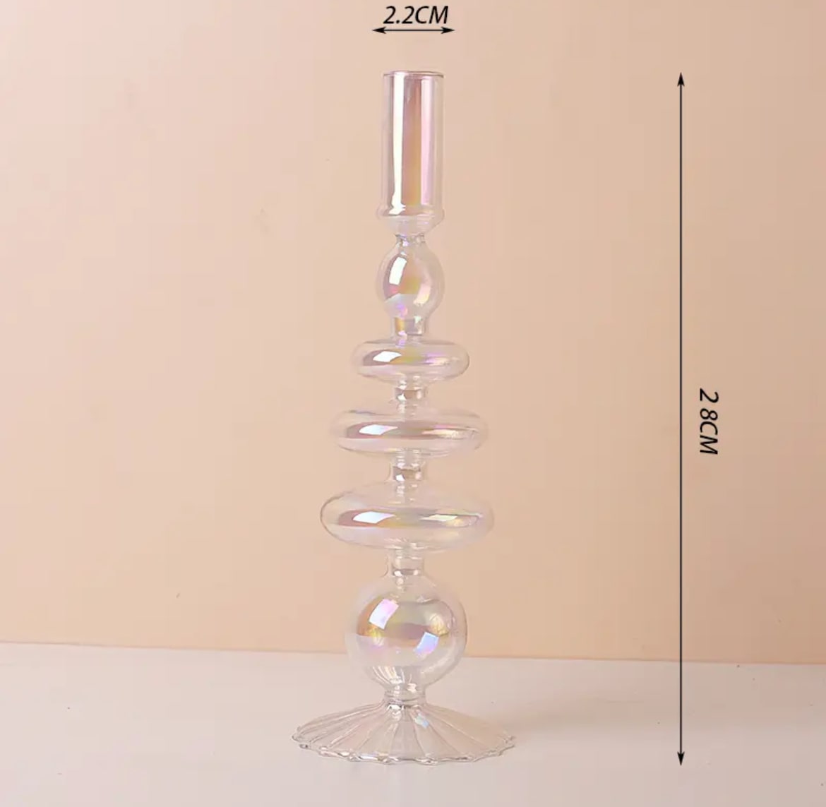 Taper Glass Candlestick Holder YP40