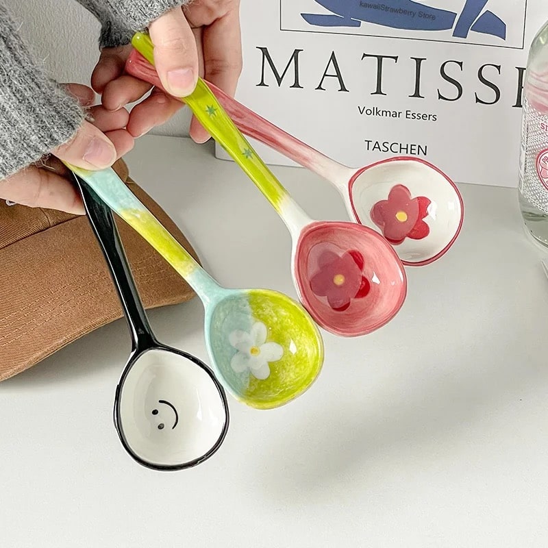 Ceramic Flower Spoon YP47