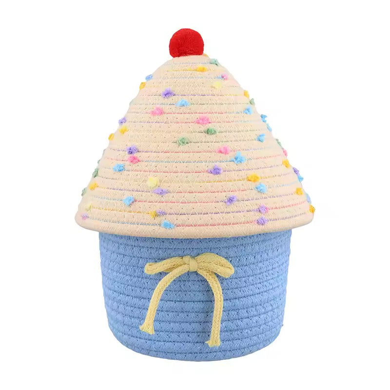 Cesta de almacenamiento con forma de casa kawaii