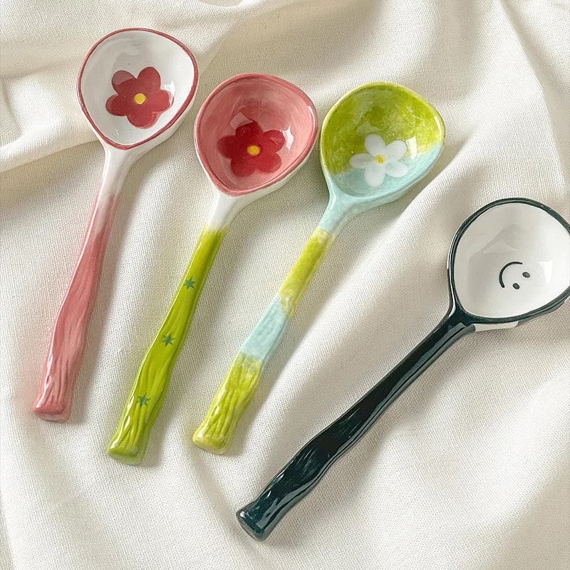 Ceramic Flower Spoon YP47
