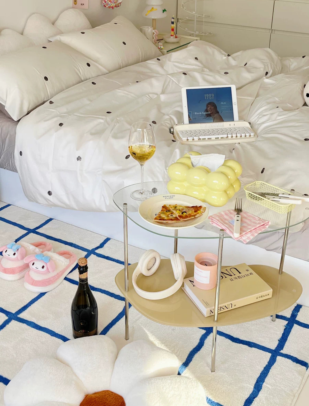 Bedroom Checkered Rug