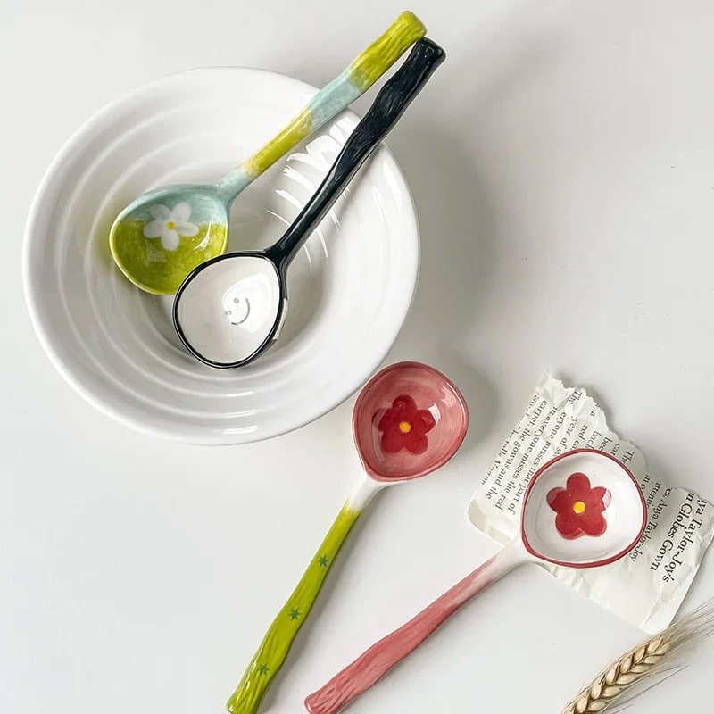 Ceramic Flower Spoon YP47