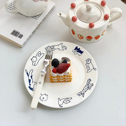 Korean Vintage Ceramic Plate YP43