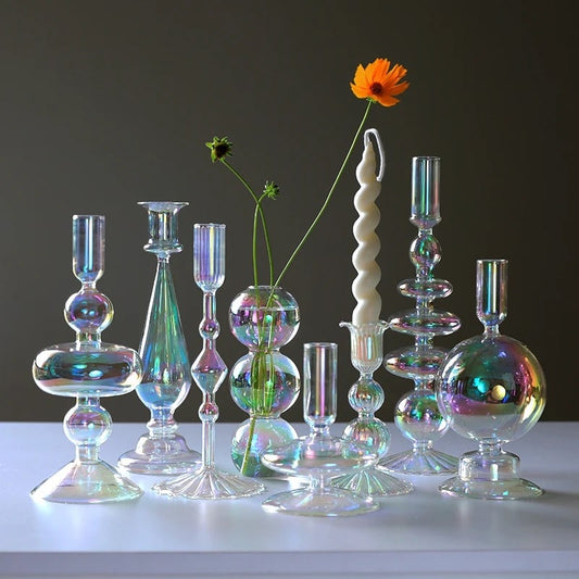 Taper Glass Candlestick Holder YP40