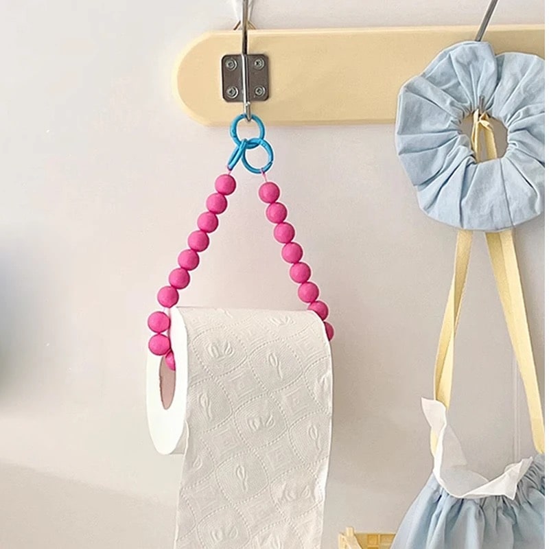 Porta pañuelos colgante rosa