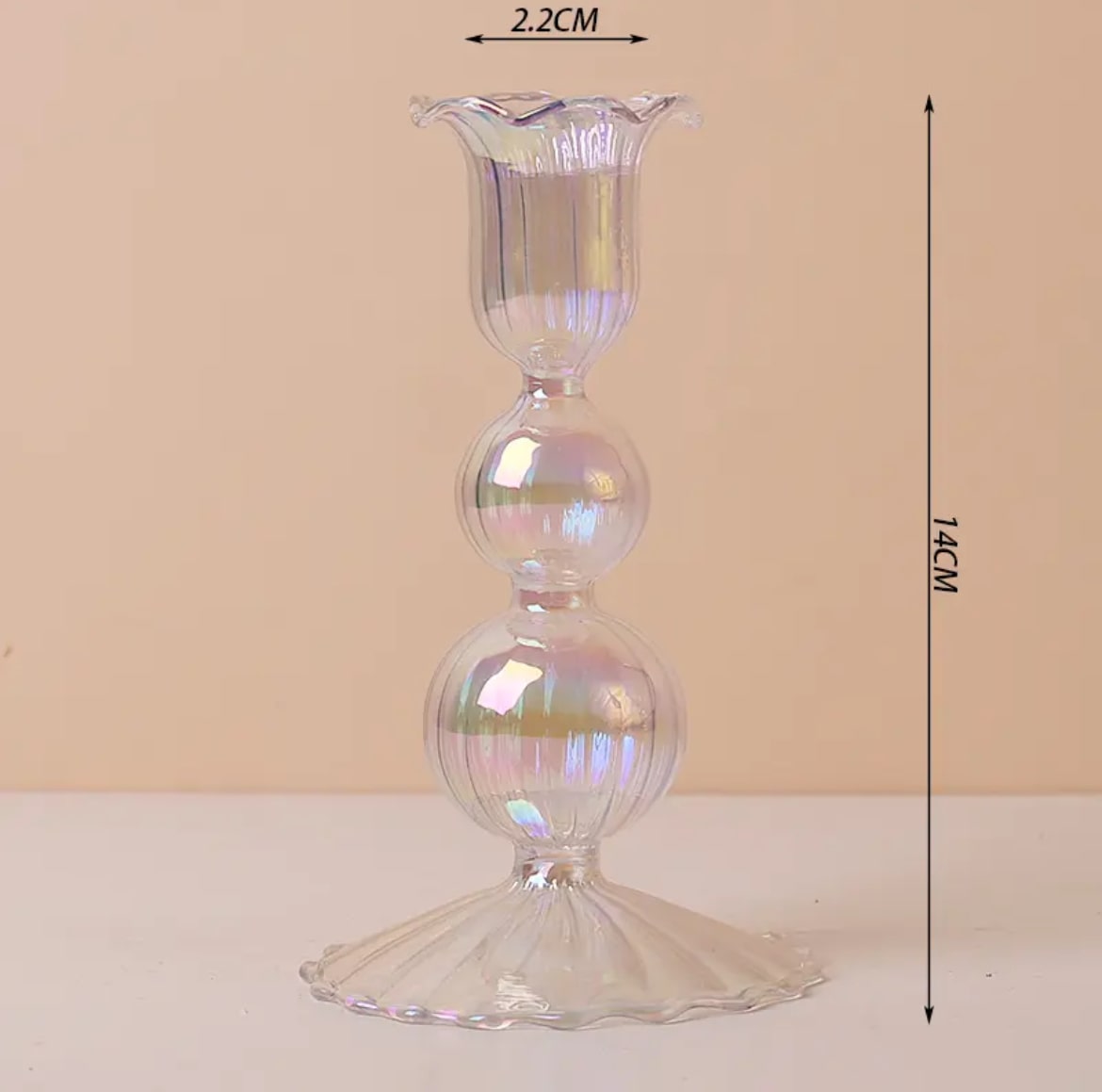Taper Glass Candlestick Holder YP40