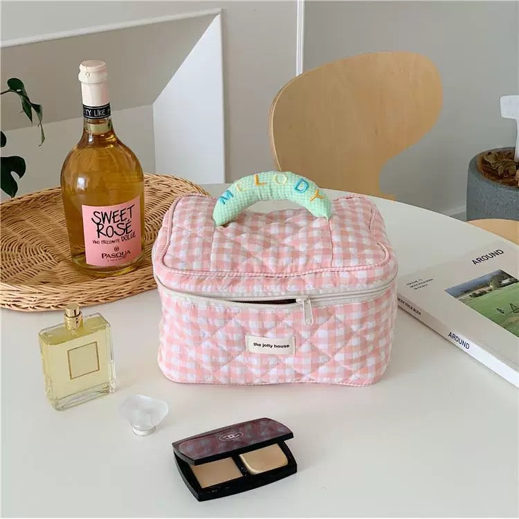 Chic Plaid Cosmetic Bag Y06