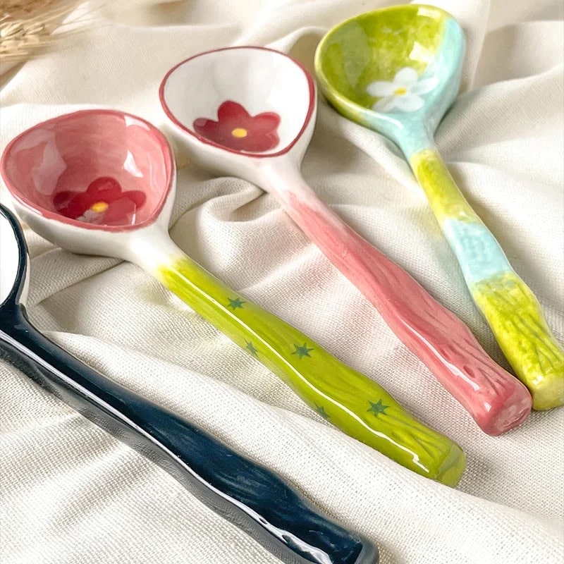 Ceramic Flower Spoon YP47