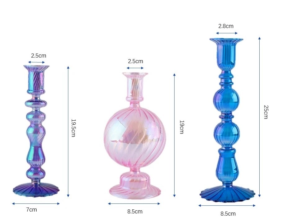 Jarrones de cristal morado
