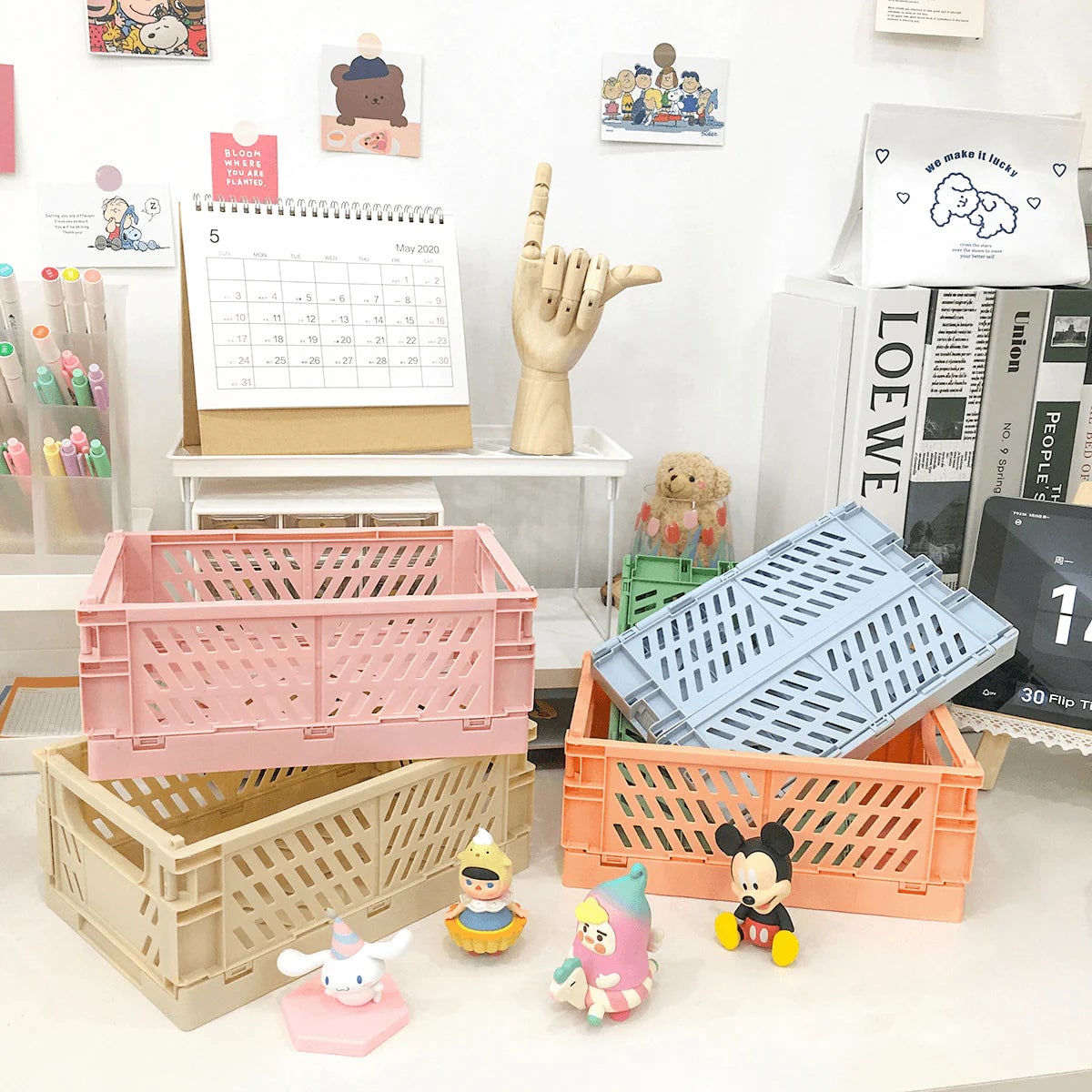 Cajas de almacenamiento de colores pastel