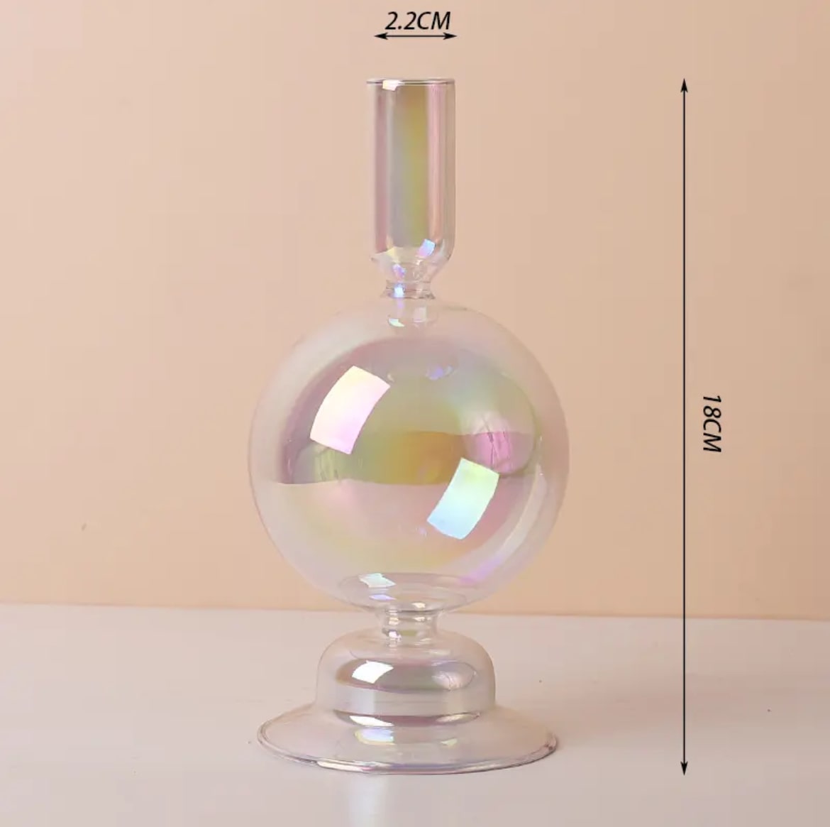 Taper Glass Candlestick Holder YP40