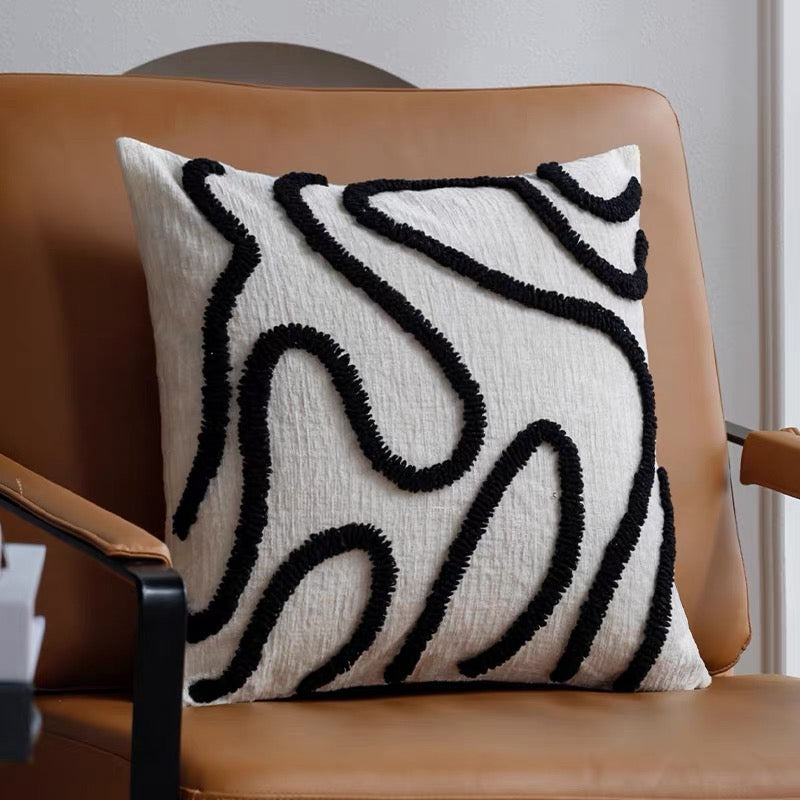 Abstract Line Pillow Cover