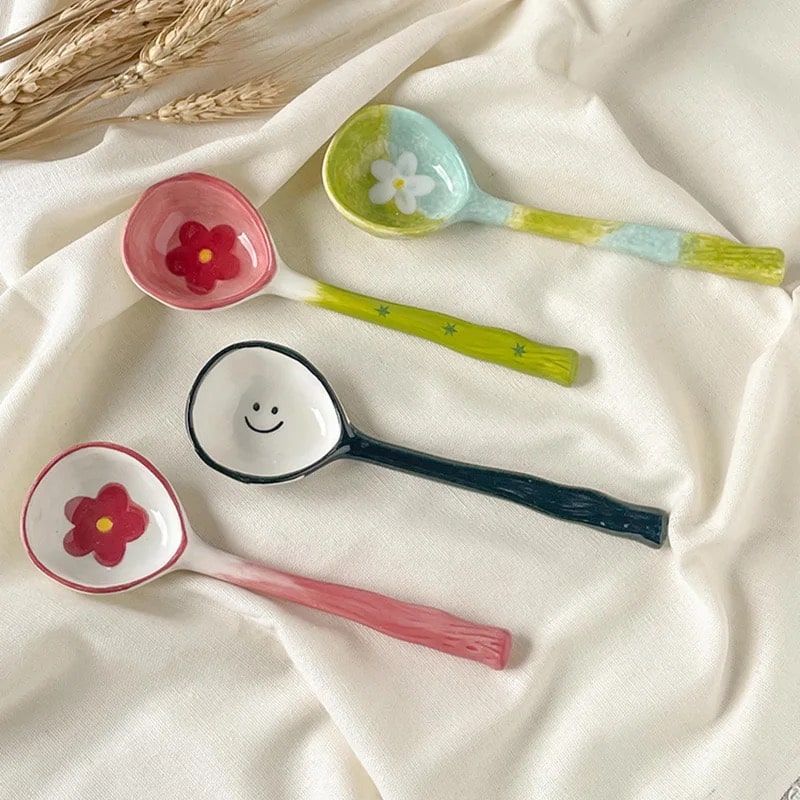 Ceramic Flower Spoon YP47