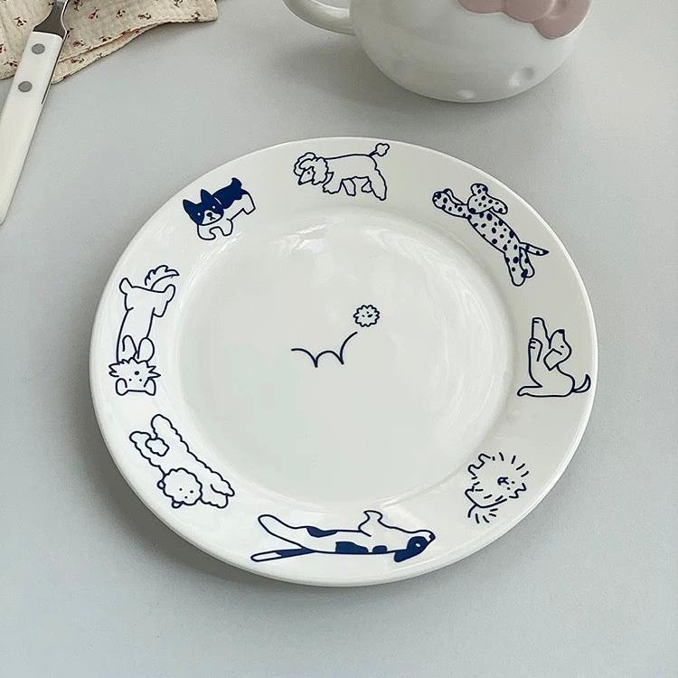 Plato de cerámica vintage coreano YP43