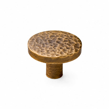 Hand-Hammered Solid Brass Cabinet Pulls Knobs