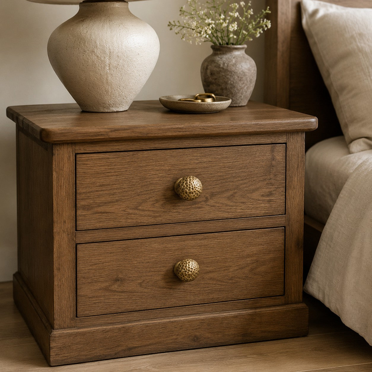 Hand Hammered Solid Brass Cabinet Knobs