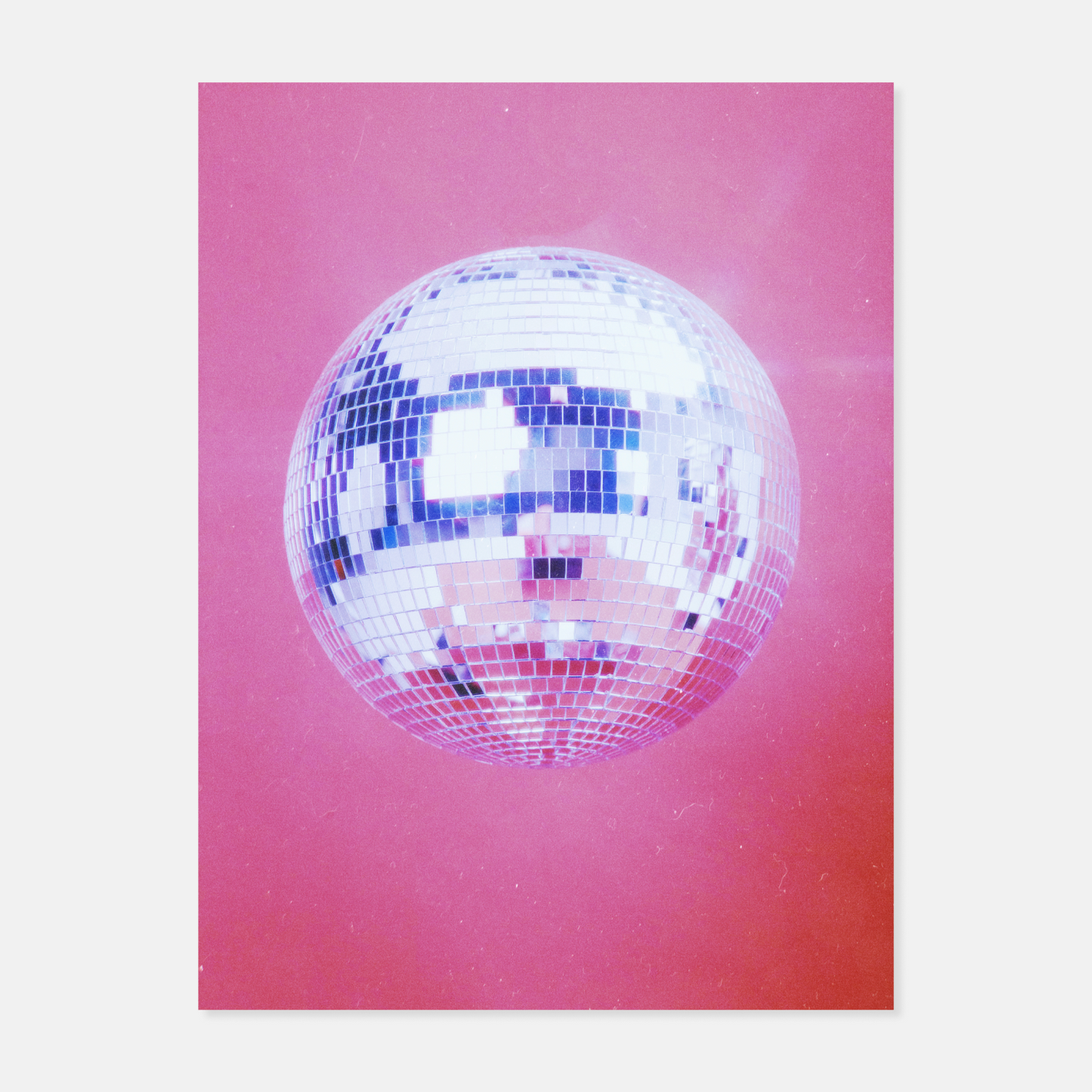 Pink Disco Ball Print by Sammy Hearn