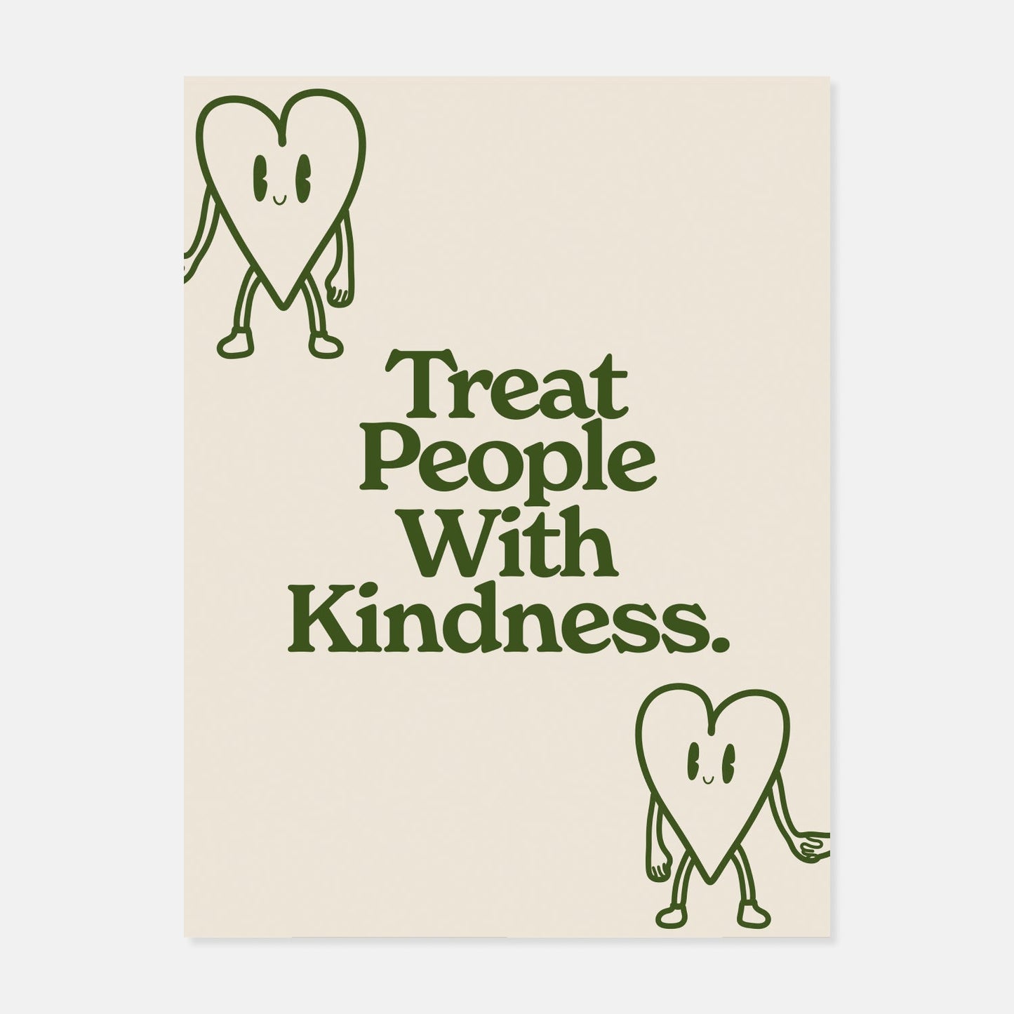 Treat People With Kindness Print by Frieda Print Designs