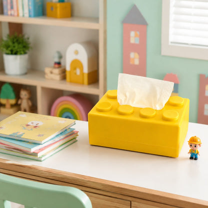Creative Building Blocks Tissue Box | ABS Desk Decor for Home