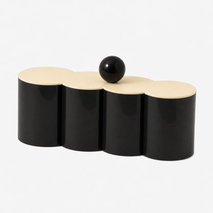 Caja de almacenamiento de estilo pastel danés | Organizador de maquillaje y bastoncillos de algodón con tapa