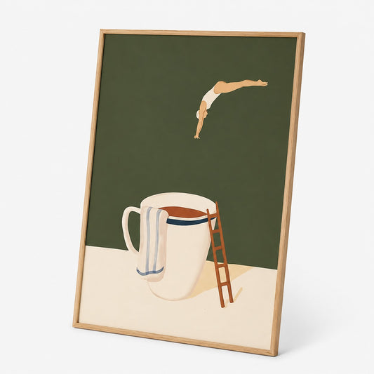 Retro Coffee Poster | Vintage Canvas Wall Art for Kitchen & Café