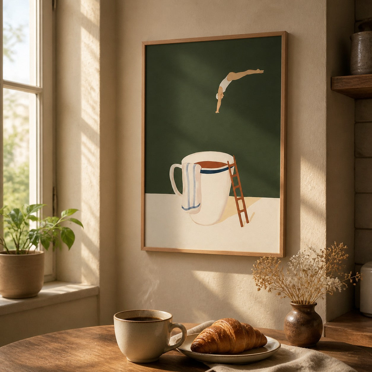Póster Retro de Café | Lienzo Vintage para Pared de Cocina y Cafetería