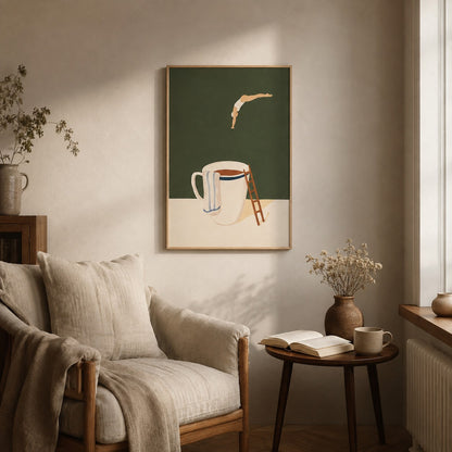 Póster Retro de Café | Lienzo Vintage para Pared de Cocina y Cafetería