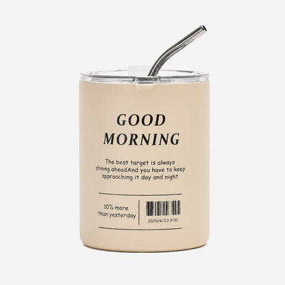 Insulated Coffee Tumbler with Straw | Stainless Steel Travel Mug