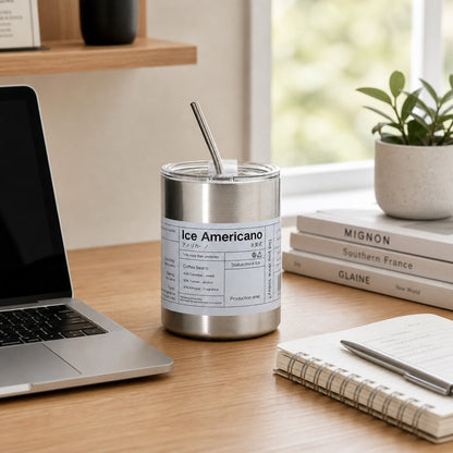 Insulated Coffee Tumbler with Straw | Stainless Steel Travel Mug