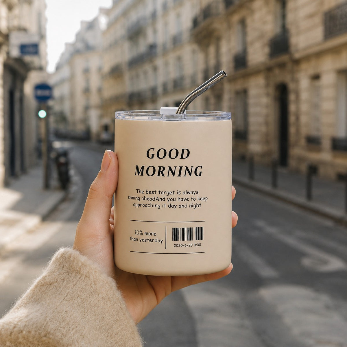 Insulated Coffee Tumbler with Straw | Stainless Steel Travel Mug