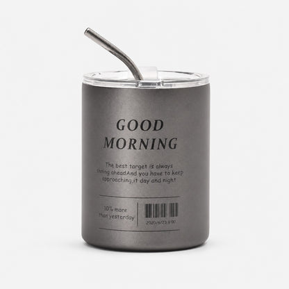 Insulated Coffee Tumbler with Straw | Stainless Steel Travel Mug