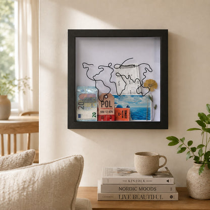 Cadre photo souvenir personnalisé | Boîte-cadeau d'ombre multifonctionnelle pour voyage