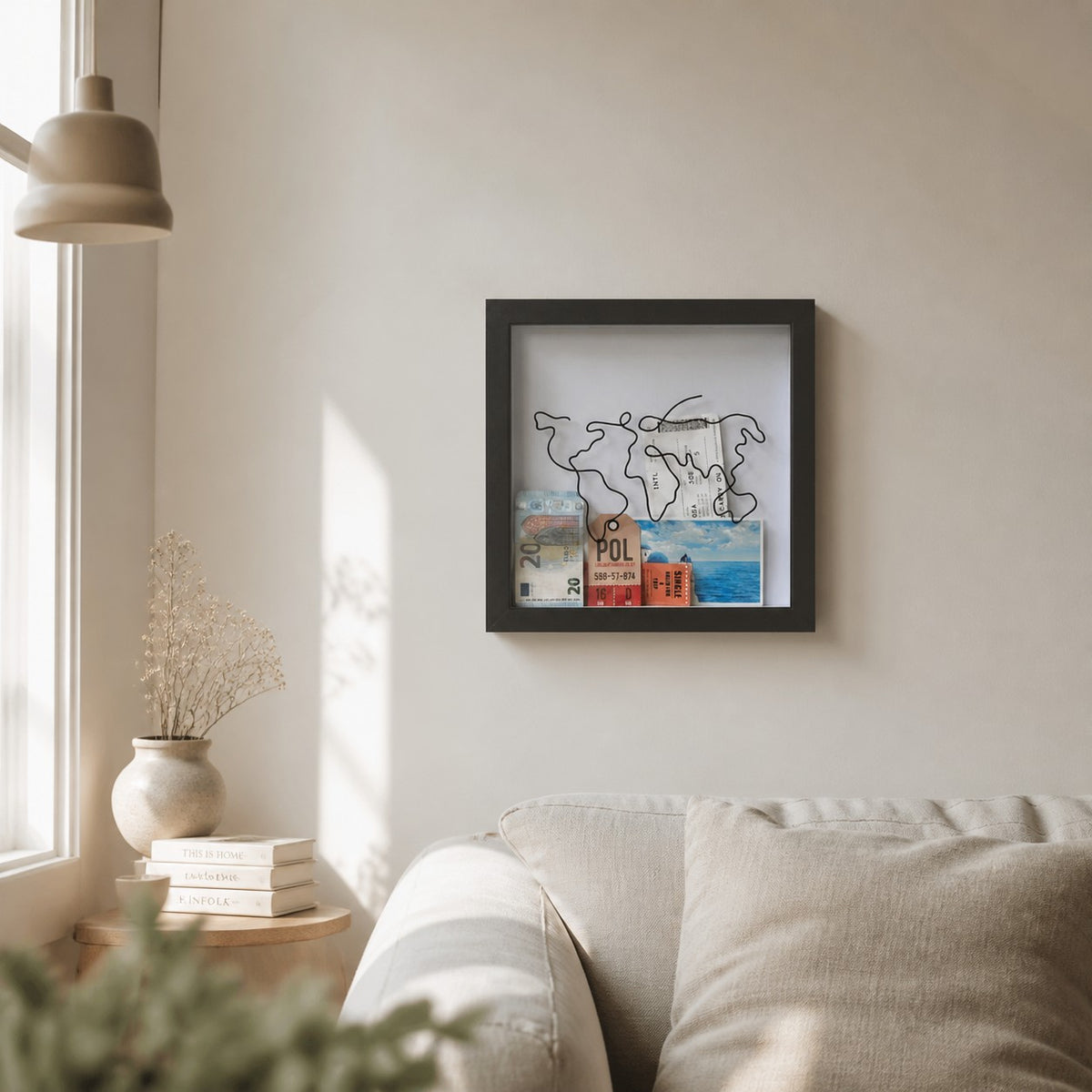 Cadre photo souvenir personnalisé | Boîte-cadeau d'ombre multifonctionnelle pour voyage