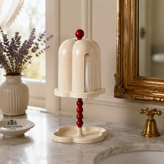 French Retro Tissue Box | Vintage-Style Tissue Holder with Storage