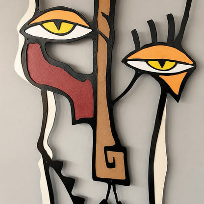 Art mural Pablo Picasso | Décoration murale cubiste en métal pour intérieur bohème