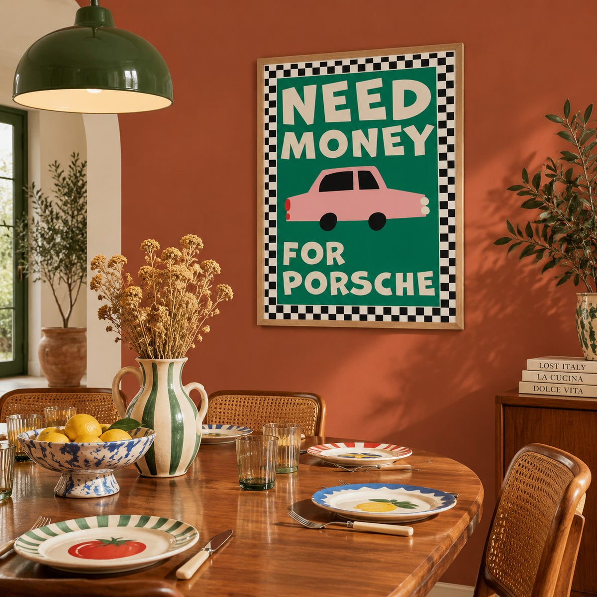 Colorful Food Poster | Fun Canvas Wall Art for Kitchen & Cafe Decor