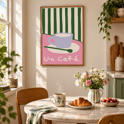 Colorful Food Poster | Fun Canvas Wall Art for Kitchen & Cafe Decor