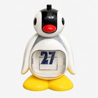 Calendario perpetuo de pingüino | Decoración de escritorio acrílica adorable y regalo creativo