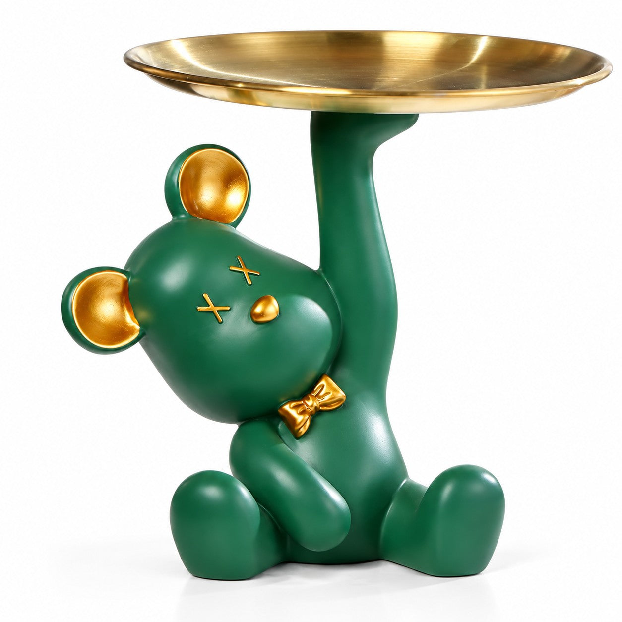 Decoración Nórdica de Resina de Oso para Mesa | Bandeja de Animales para Escritorio y Estantería