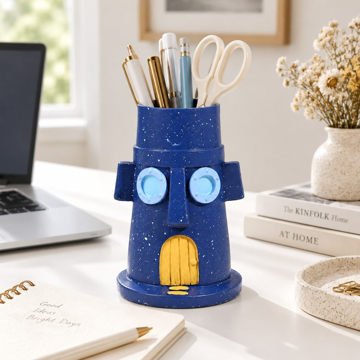 Portalápices multifuncional | Organizador y decoración de escritorio de resina creativa