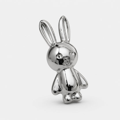 Whimsical Rabbit and Carrot Brass Cabinet Knobs
