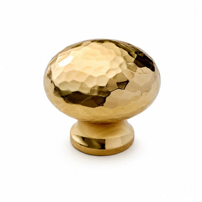 Hand-Hammered Solid Brass Cabinet Pulls Knobs