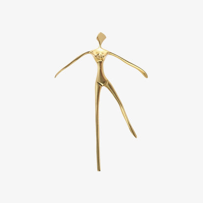 Sculptural Brass Cabinet Handle | Thinker Drawer Pull for Cabinets & Wardrobes