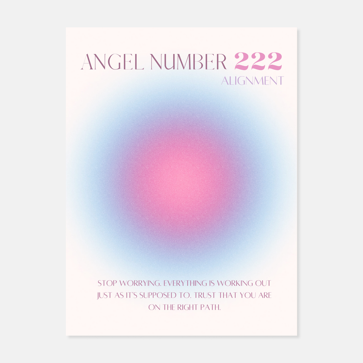 Alignment Angel Number 222 Print by Melissa Wanbon