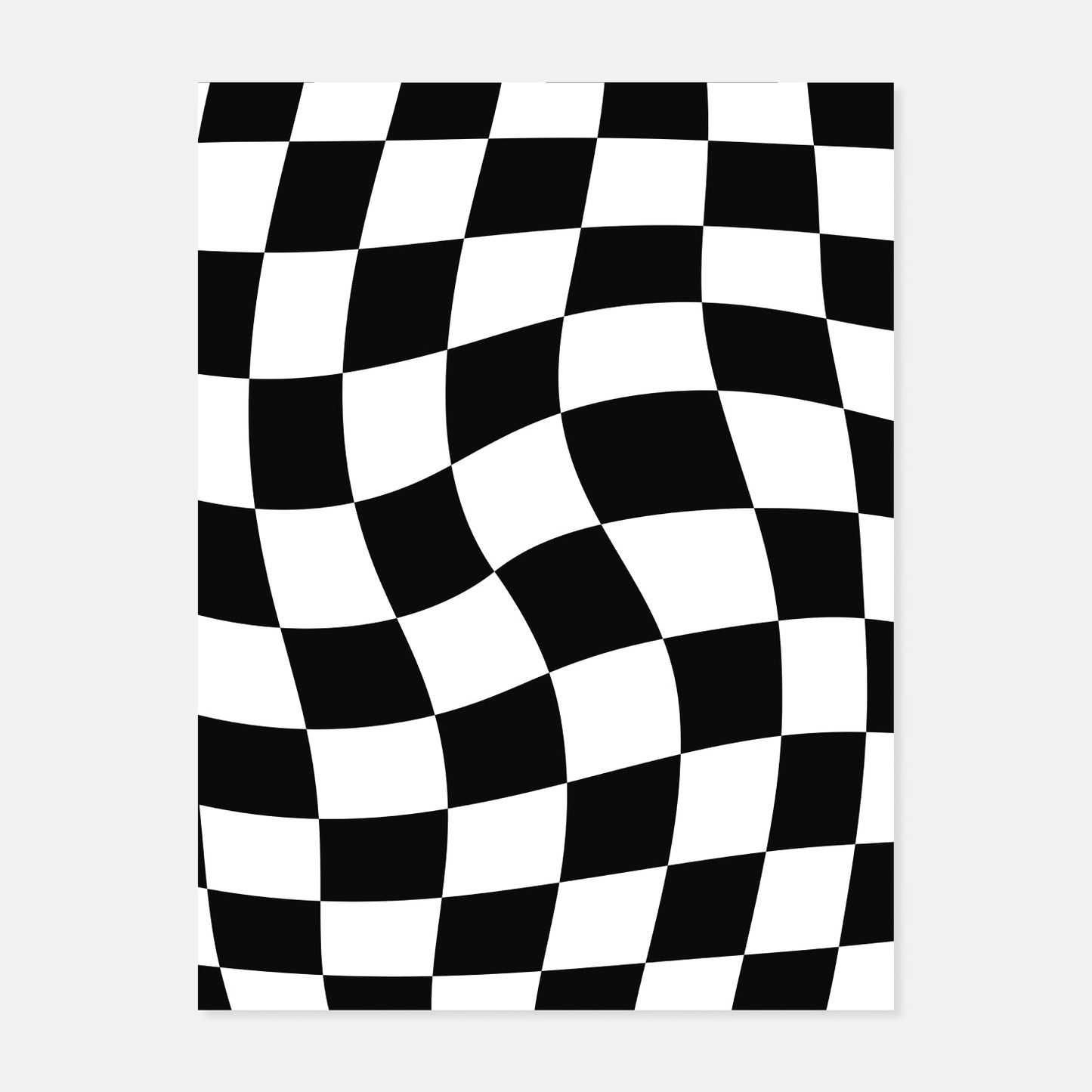 Wavy Checkerboard Print by Frieda Print Designs