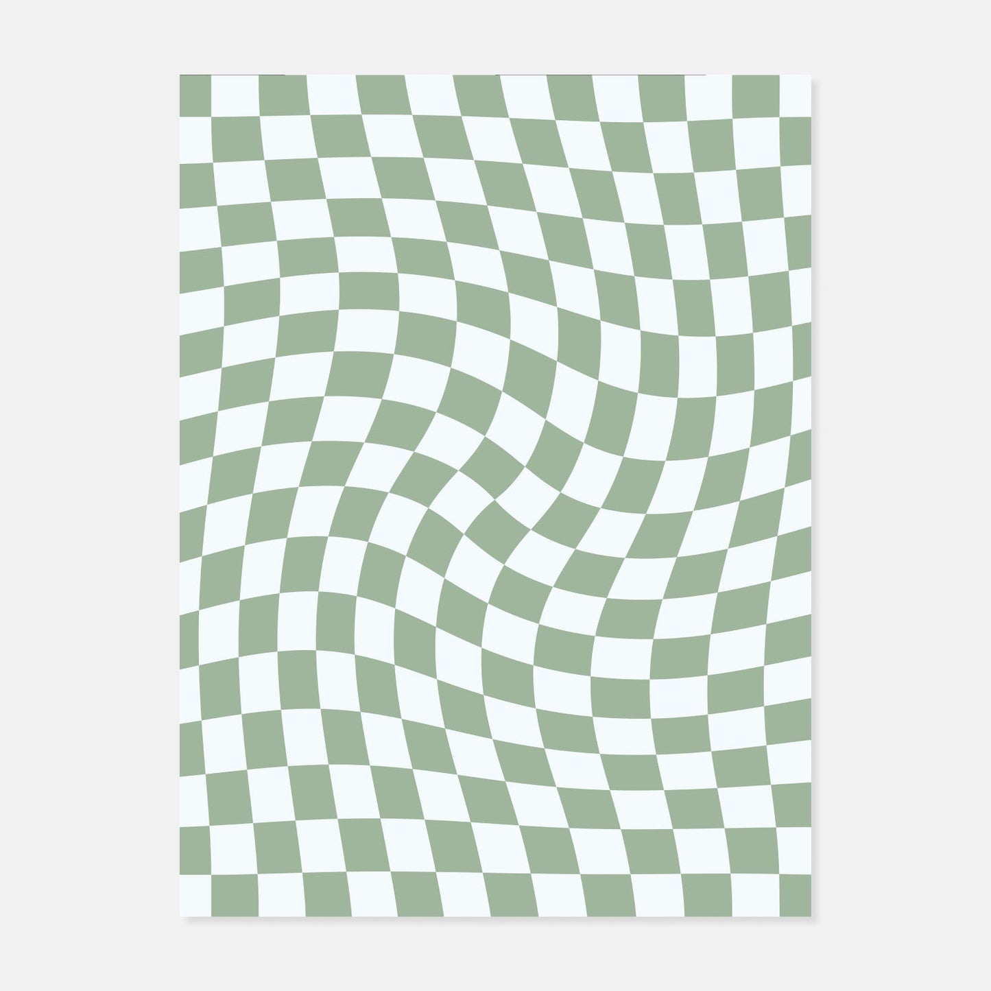 Wavy Checkerboard Print by Frieda Print Designs