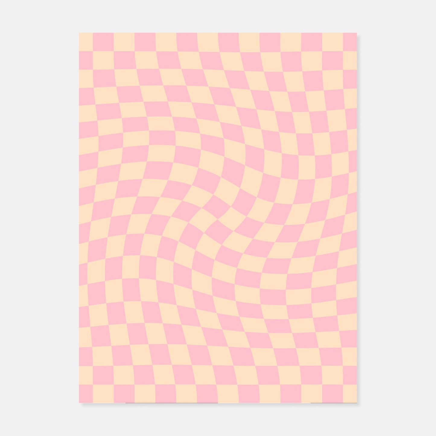 Wavy Checkerboard Print by Frieda Print Designs