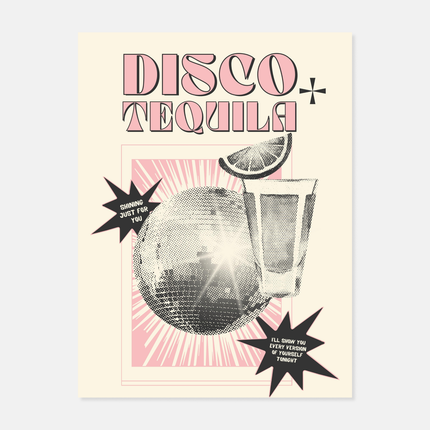 Disco Tequila Print by Honey Island Studio