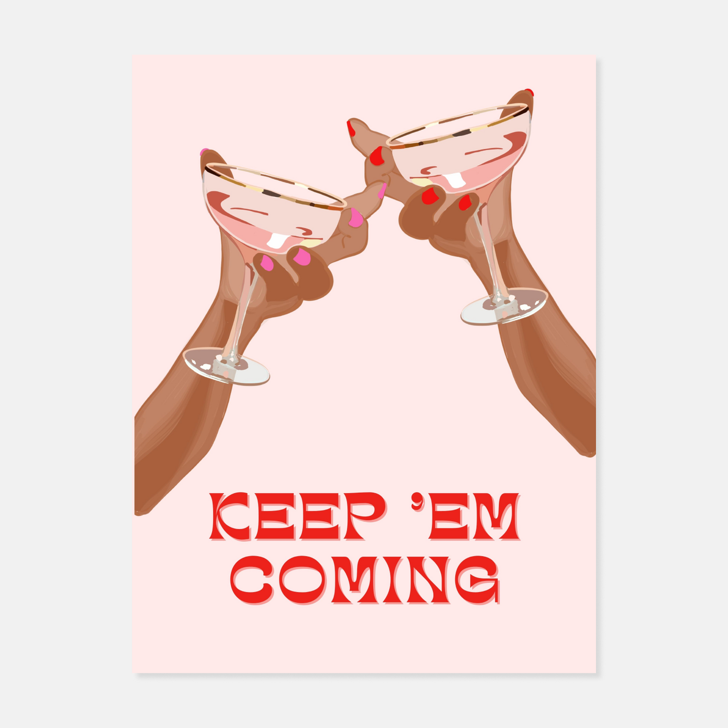 Keep 'Em Coming Print by Honey Island Studio