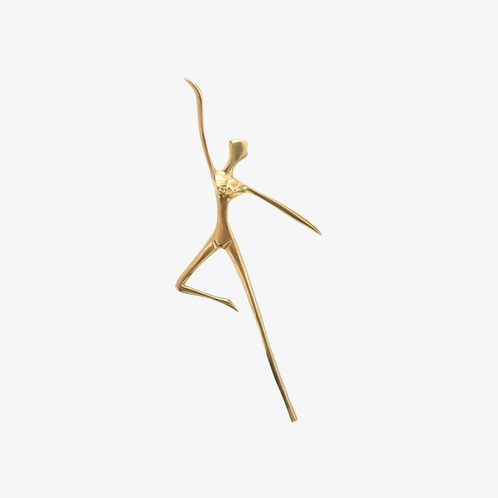 Sculptural Brass Cabinet Handle | Thinker Drawer Pull for Cabinets & Wardrobes